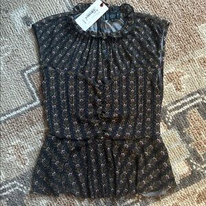 Ted Baker London Black Floral Blouse. Size Ted Baker 0 = US size 2.